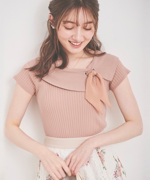 LAISSE PASSE（レッセパッセ）の「レースプリントスカート（スカート・レディース・ラベンダー/アイボリー・SMALL/LARGE/MEDIUM）」の17枚目の写真