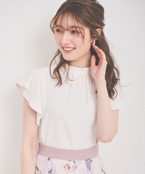 LAISSE PASSE（レッセパッセ）の「レースプリントスカート（スカート・レディース・ラベンダー/アイボリー・SMALL/LARGE/MEDIUM）」の10枚目の写真