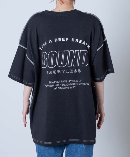 WEGO(ウィゴー)の「WEGO/インサイドアウトステッチビッグT(Tシャツ/カットソー・レディース・ホワイト/ブラック・FREE)」の11枚目の写真