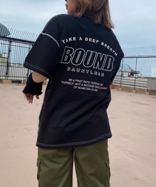 WEGO(ウィゴー)の「WEGO/インサイドアウトステッチビッグT(Tシャツ/カットソー・レディース・ホワイト/ブラック・FREE)」の21枚目の写真