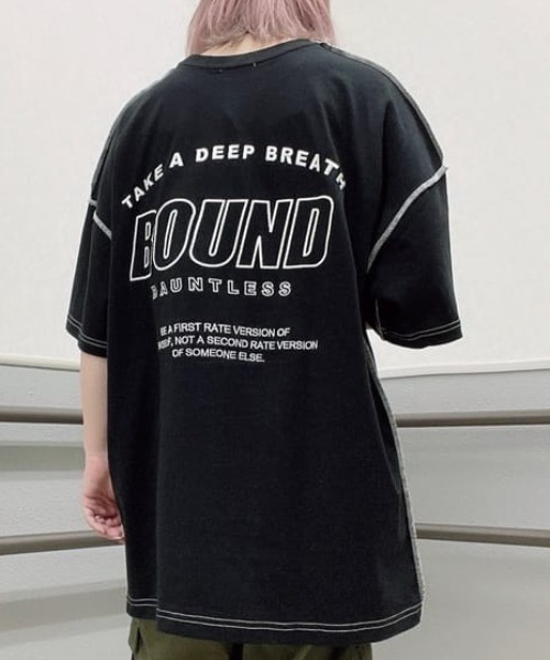 WEGO(ウィゴー)の「WEGO/インサイドアウトステッチビッグT(Tシャツ/カットソー・レディース・ホワイト/ブラック・FREE)」の22枚目の写真