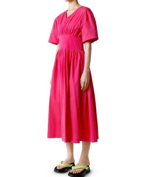 美品 M【LE CIEL BLEUラウンドフォームドレス】 フレア ロング LE CIEL BLEU（ルシェルブルー）の「Round Form Dress