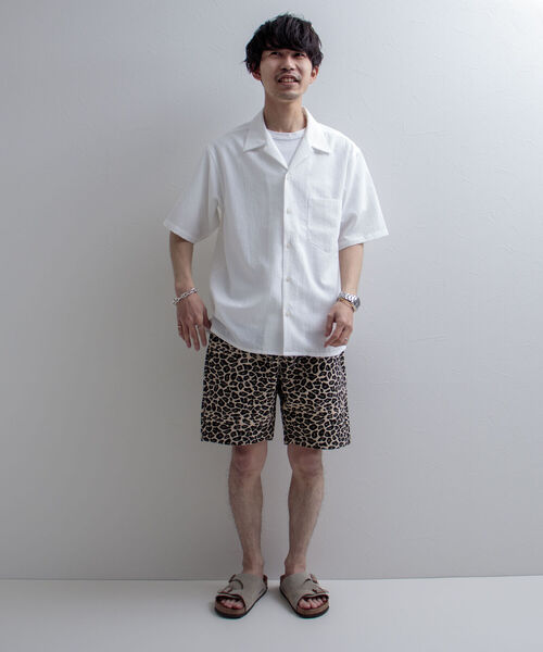 GLOSTER（グロスター）の「【GLOSTER/グロスター】ゴブラン織ショートイージーパンツ ダマスクス／レオパード（その他パンツ・メンズ・ホワイト系その他/ベージュ系その他/ホワイト系その他2/ベージュ系その他2・MEDIUM/LARGE）」の6枚目の写真