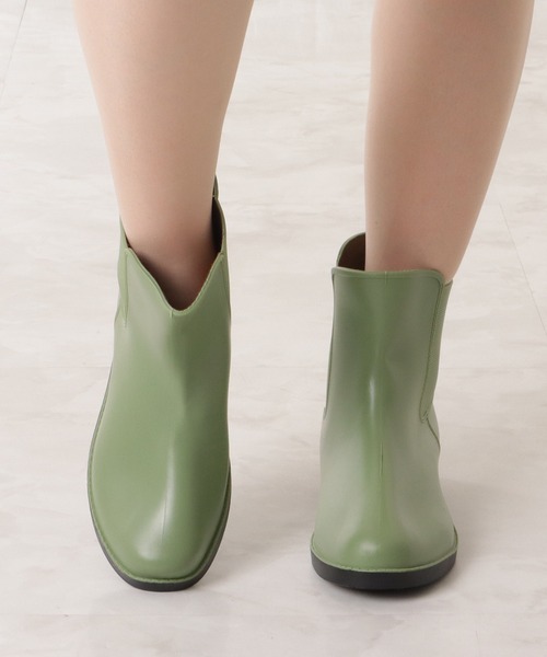 Lace Ladies（レースレディース）の「サイドゴアショート丈レインブーツ（レインシューズ・レディース・ブラック/アイボリー/グリーン・23.5/25/24/23/24.5）」の20枚目の写真