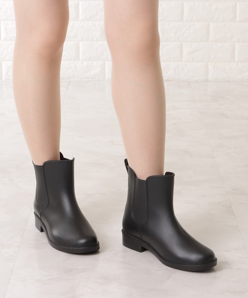 Lace Ladies（レースレディース）の「サイドゴアショート丈レインブーツ（レインシューズ・レディース・ブラック/アイボリー/グリーン・23.5/25/24/23/24.5）」の16枚目の写真