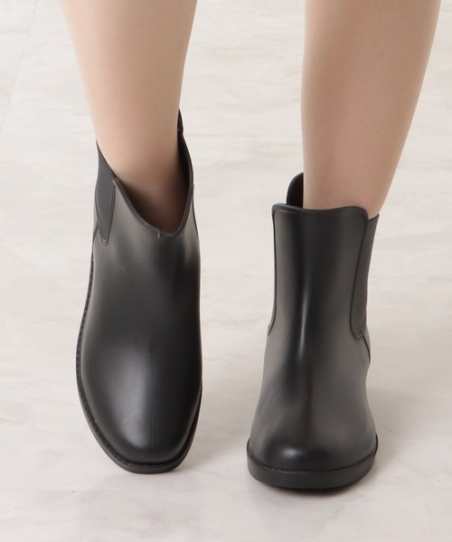 Lace Ladies（レースレディース）の「サイドゴアショート丈レインブーツ（レインシューズ・レディース・ブラック/アイボリー/グリーン・23.5/25/24/23/24.5）」の14枚目の写真