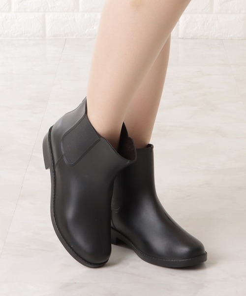 Lace Ladies（レースレディース）の「サイドゴアショート丈レインブーツ（レインシューズ・レディース・ブラック/アイボリー/グリーン・23.5/25/24/23/24.5）」の13枚目の写真