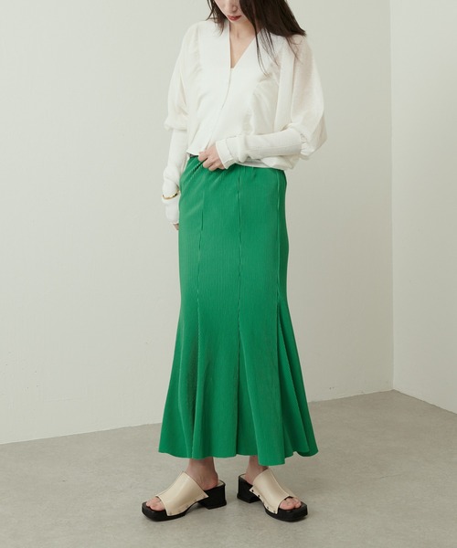 Lui's（ルイス）の「プリーツマーメイドスカート（スカート・レディース・ブラック/グリーン/レッド・FREE）」の4枚目の写真