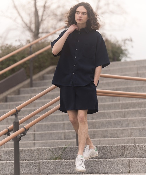 CAMBIO(カンビオ)の「mhs1829-ワッフルレギュラーカラーシャツS-S(シャツ/ブラウス・メンズ・ネイビー/アイボリー/マスタード・M/L/XL)」の18枚目の写真