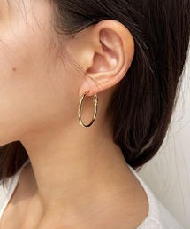 メタル スリム フープピアス