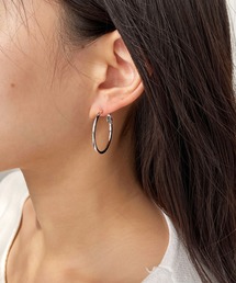 メタル スリム フープピアス