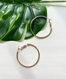 メタル スリム フープピアス