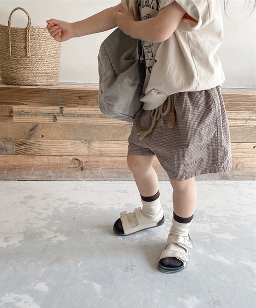 aimoha(アイモハ)の「aimoha-KIDS- 子供服 チェック柄ハーフパンツ(その他パンツ・キッズ・ブラウン/ブラック・90/110/130/120/80/100)」の10枚目の写真