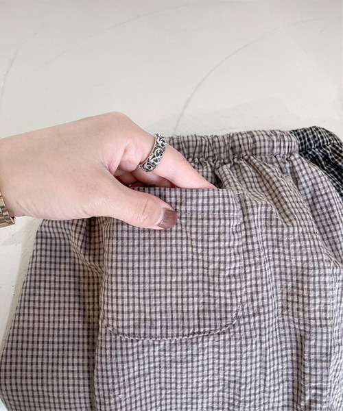 aimoha(アイモハ)の「aimoha-KIDS- 子供服 チェック柄ハーフパンツ(その他パンツ・キッズ・ブラウン/ブラック・90/110/130/120/80/100)」の19枚目の写真