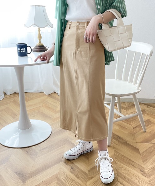 セール】【mily bilet】女っぽの即戦力。ストレッチ抜群！配色ステッチ