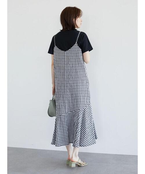 ELENCARE DUE（エレンカーレデュエ）の「・ELENCARE DUE ギンガムキャミワンピース（ワンピース・レディース・サックスブルー/グリーン系その他3/ブラック・FREE）」の13枚目の写真