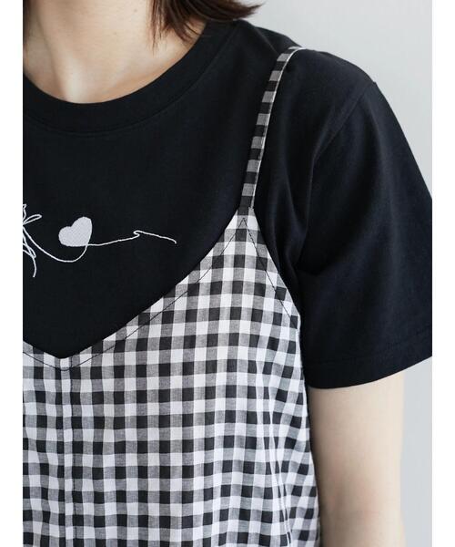 ELENCARE DUE（エレンカーレデュエ）の「・ELENCARE DUE ギンガムキャミワンピース（ワンピース・レディース・サックスブルー/グリーン系その他3/ブラック・FREE）」の17枚目の写真