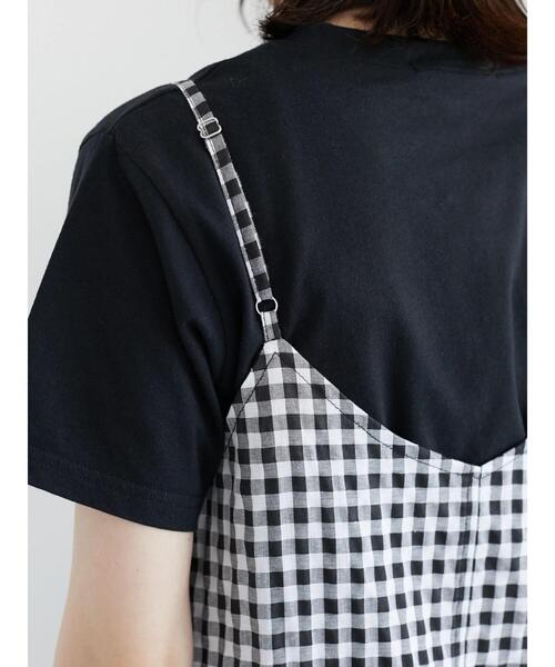 ELENCARE DUE（エレンカーレデュエ）の「・ELENCARE DUE ギンガムキャミワンピース（ワンピース・レディース・サックスブルー/グリーン系その他3/ブラック・FREE）」の18枚目の写真