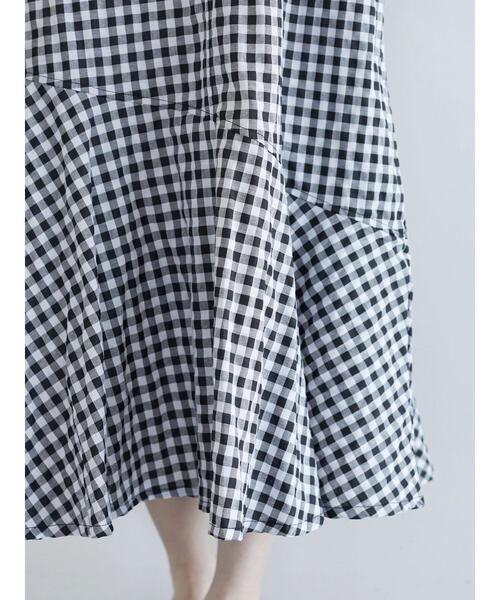 ELENCARE DUE（エレンカーレデュエ）の「・ELENCARE DUE ギンガムキャミワンピース（ワンピース・レディース・サックスブルー/グリーン系その他3/ブラック・FREE）」の19枚目の写真