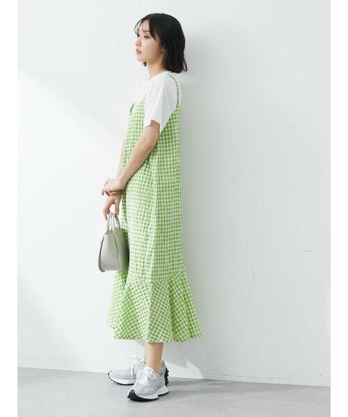 ELENCARE DUE（エレンカーレデュエ）の「・ELENCARE DUE ギンガムキャミワンピース（ワンピース・レディース・サックスブルー/グリーン系その他3/ブラック・FREE）」の21枚目の写真