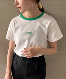 配色リンガーチビロゴTee