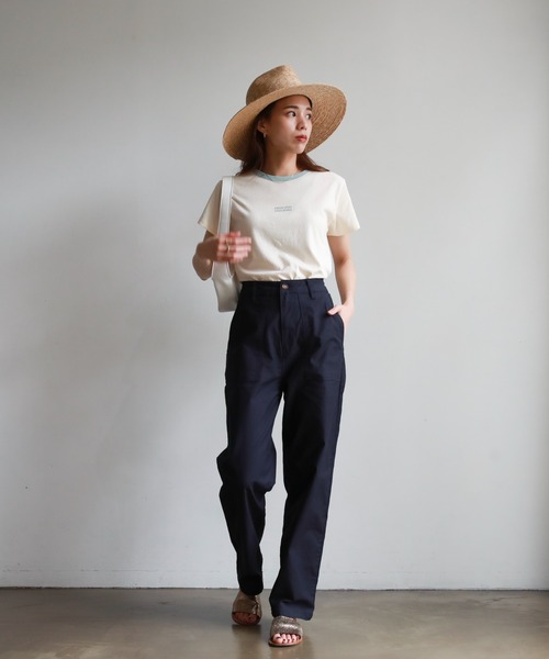 feepur（フェピュール）の「配色リンガーチビロゴTee（Tシャツ/カットソー・レディース・ネイビー/ピンク/ブルー/グリーン・MEDIUM）」の11枚目の写真