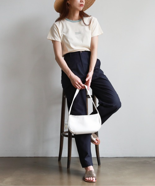 feepur（フェピュール）の「配色リンガーチビロゴTee（Tシャツ/カットソー・レディース・ネイビー/ピンク/ブルー/グリーン・MEDIUM）」の13枚目の写真