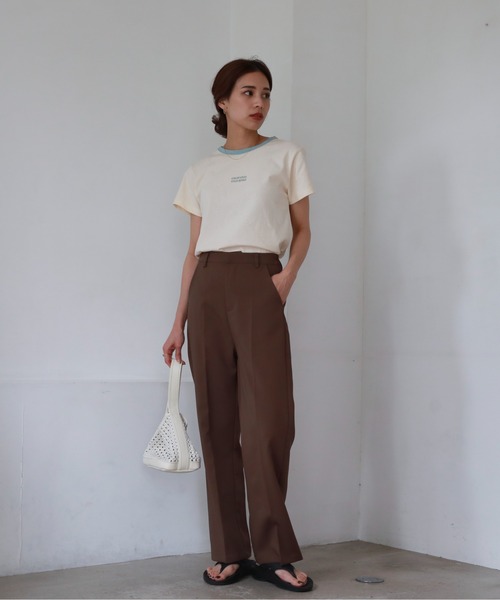 feepur（フェピュール）の「配色リンガーチビロゴTee（Tシャツ/カットソー・レディース・ネイビー/ピンク/ブルー/グリーン・MEDIUM）」の18枚目の写真