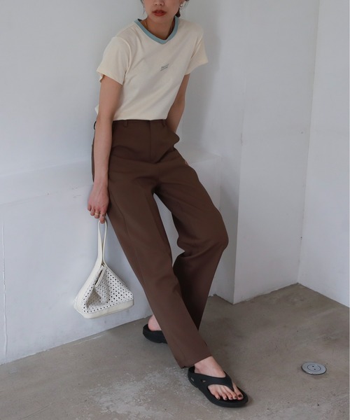 feepur（フェピュール）の「配色リンガーチビロゴTee（Tシャツ/カットソー・レディース・ネイビー/ピンク/ブルー/グリーン・MEDIUM）」の20枚目の写真