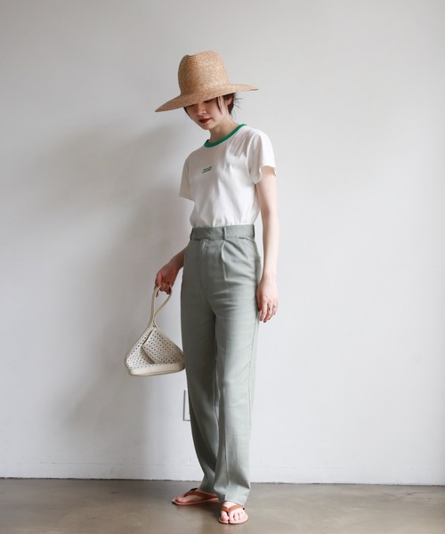 feepur（フェピュール）の「配色リンガーチビロゴTee（Tシャツ/カットソー・レディース・ネイビー/ピンク/ブルー/グリーン・MEDIUM）」の9枚目の写真