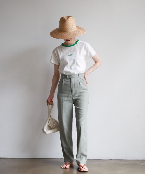 feepur（フェピュール）の「配色リンガーチビロゴTee（Tシャツ/カットソー・レディース・ネイビー/ピンク/ブルー/グリーン・MEDIUM）」の10枚目の写真