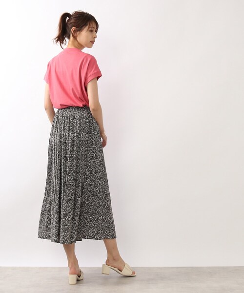 DRESKIP（ドレスキップ）の「◆【遮熱/接触冷感/UVカット】AIR SHIELDフレンチTシャツ（Tシャツ/カットソー・レディース・ブラック系2/ライトベージュ/ピンク系/グレー系その他/オフホワイト・02/04/03）」の17枚目の写真