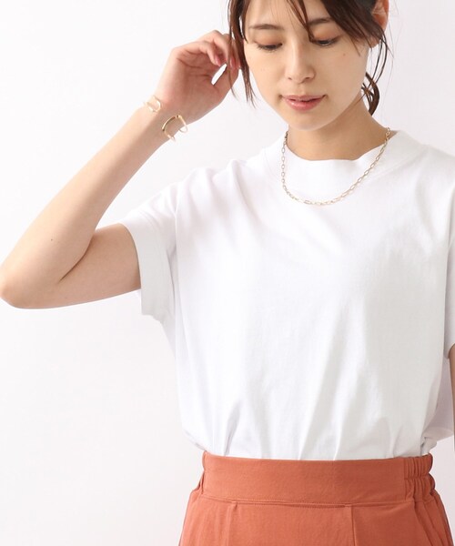 DRESKIP（ドレスキップ）の「◆【遮熱/接触冷感/UVカット】AIR SHIELDフレンチTシャツ（Tシャツ/カットソー・レディース・ブラック系2/ライトベージュ/ピンク系/グレー系その他/オフホワイト・02/04/03）」の19枚目の写真