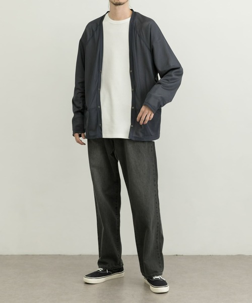 MANUAL ALPHABET（マニュアル アルファベット）の「MANUAL ALPHABET　MESH CARDIGAN（カーディガン/ボレロ・メンズ・チャコールグレー/グレー/ブラック・2/3）」の7枚目の写真