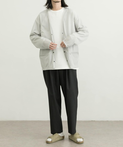 MANUAL ALPHABET（マニュアル アルファベット）の「MANUAL ALPHABET　MESH CARDIGAN（カーディガン/ボレロ・メンズ・チャコールグレー/グレー/ブラック・2/3）」の9枚目の写真