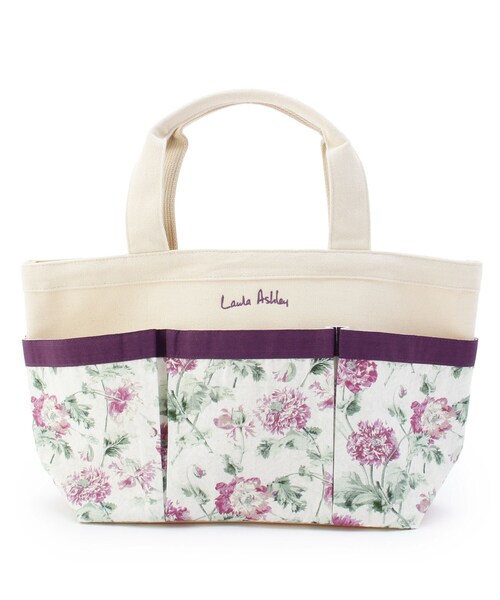 LAURA ASHLEY(ローラアシュレイ)の「ヘップワース柄 ガーデントートバッグ(トートバッグ・レディース・パープル系2/ピンク系5・00)」の2枚目の写真