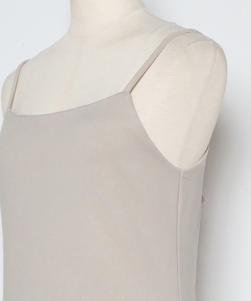 Bonjour Sagan（ボンジュールサガン）の「ストレッチキャミワンピース（ワンピース・レディース・ブラック/グレイッシュベージュ/ブルー/オフホワイト・S/M）」の9枚目の写真