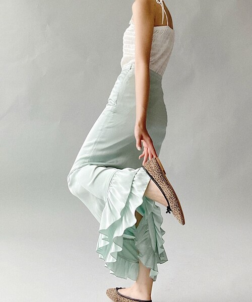 フリルヘムロングスカート（スカート）｜Charles Chaton