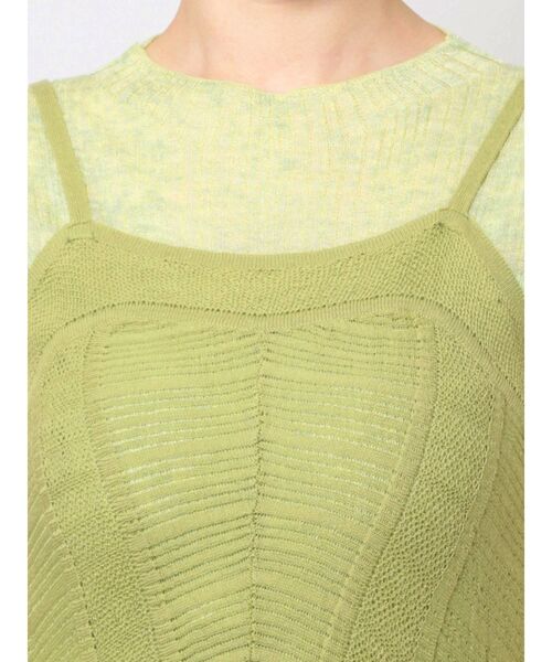 LAGUNAMOON（ラグナムーン）の「レイヤードデザインニットワンピース（ワンピース・レディース・ブラック/グリーン・SMALL/MEDIUM）」の12枚目の写真