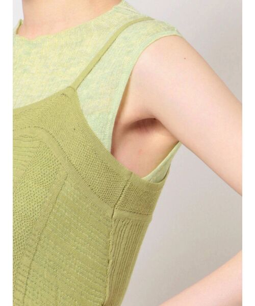 LAGUNAMOON（ラグナムーン）の「レイヤードデザインニットワンピース（ワンピース・レディース・ブラック/グリーン・SMALL/MEDIUM）」の4枚目の写真