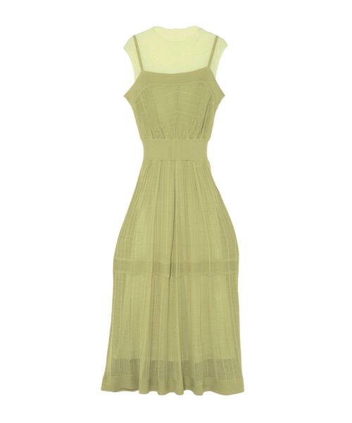 LAGUNAMOON（ラグナムーン）の「レイヤードデザインニットワンピース（ワンピース・レディース・ブラック/グリーン・SMALL/MEDIUM）」の9枚目の写真