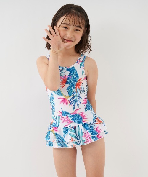 RUSTY（ラスティ）の「【RUSTY:ラスティー】キッズワンピース水着2点セット　タンキニ（水着・キッズ・ネイビー/ホワイト/イエロー・100/110/120）」の19枚目の写真