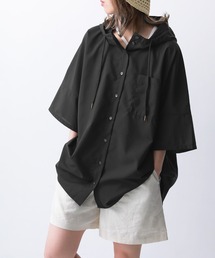 n'OrLABEL | 『スタンドフーディ五分袖シャツ』(シャツ/ブラウス)