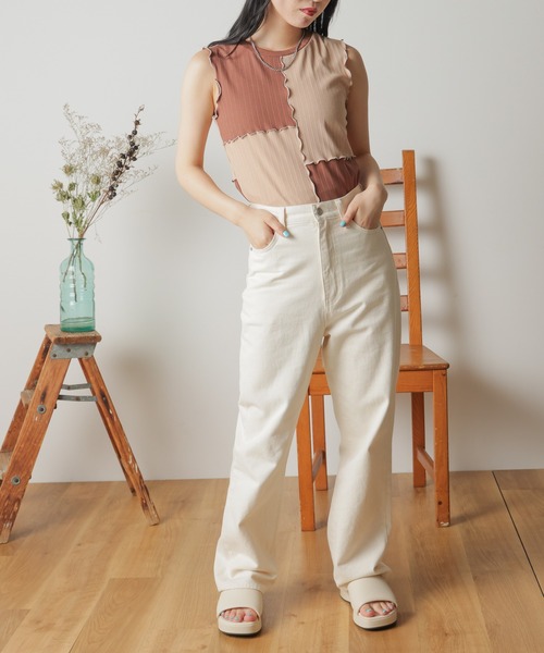 WEGO（ウィゴー）の「WEGO/メローリブタンクトップ（タンクトップ・レディース・ブラック/ベージュ系その他・FREE）」の21枚目の写真