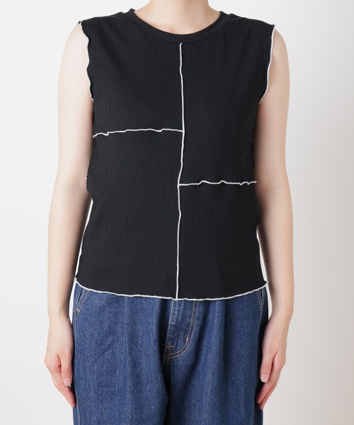 WEGO（ウィゴー）の「WEGO/メローリブタンクトップ（タンクトップ・レディース・ブラック/ベージュ系その他・FREE）」の16枚目の写真