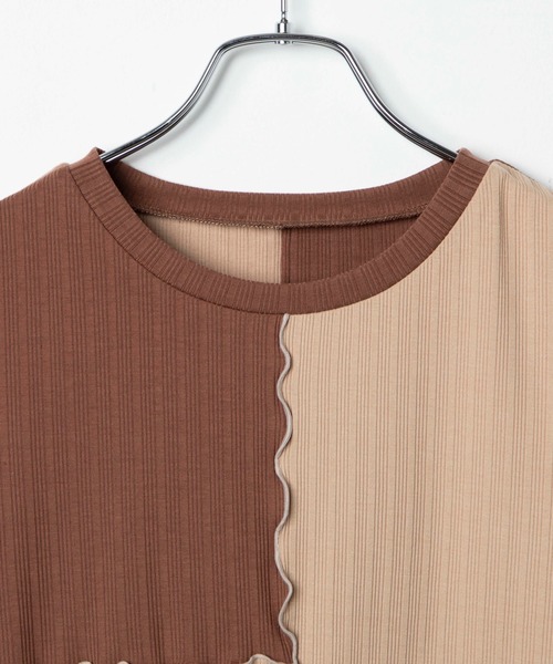 WEGO（ウィゴー）の「WEGO/メローリブタンクトップ（タンクトップ・レディース・ブラック/ベージュ系その他・FREE）」の7枚目の写真