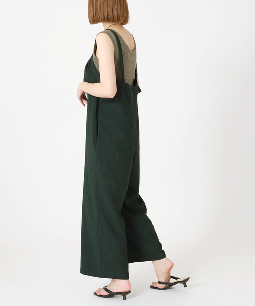 B.C STOCK（ベーセーストック）の「ラッフルサロペット（サロペット/オーバーオール・レディース・ベージュ/ブラウン/ブルー/グリーン・FREE）」の13枚目の写真