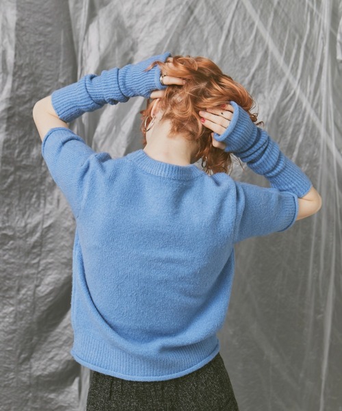 Happy John(ハッピージョン)の「arm warmer knit tops set/アームウォーマー付きニットトップスセット(その他トップス・レディース・ブラック/ブルー/アイボリー・FREE)」の3枚目の写真