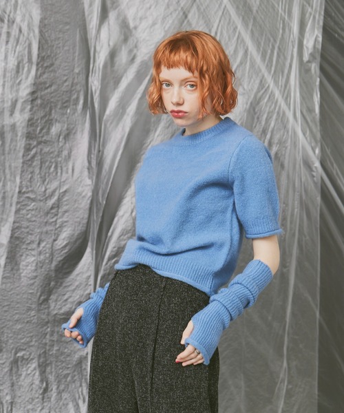 Happy John(ハッピージョン)の「arm warmer knit tops set/アームウォーマー付きニットトップスセット(その他トップス・レディース・ブラック/ブルー/アイボリー・FREE)」の17枚目の写真