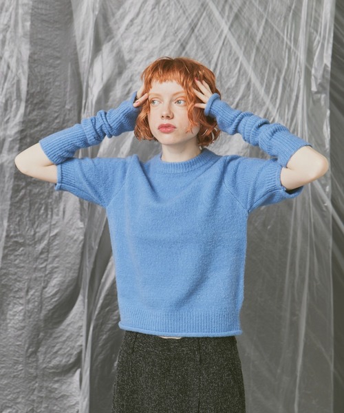Happy John(ハッピージョン)の「arm warmer knit tops set/アームウォーマー付きニットトップスセット(その他トップス・レディース・ブラック/ブルー/アイボリー・FREE)」の18枚目の写真